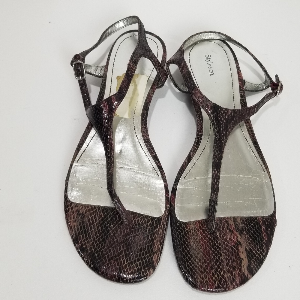 Women's Snakeskin Sandals - Black and Brown!
